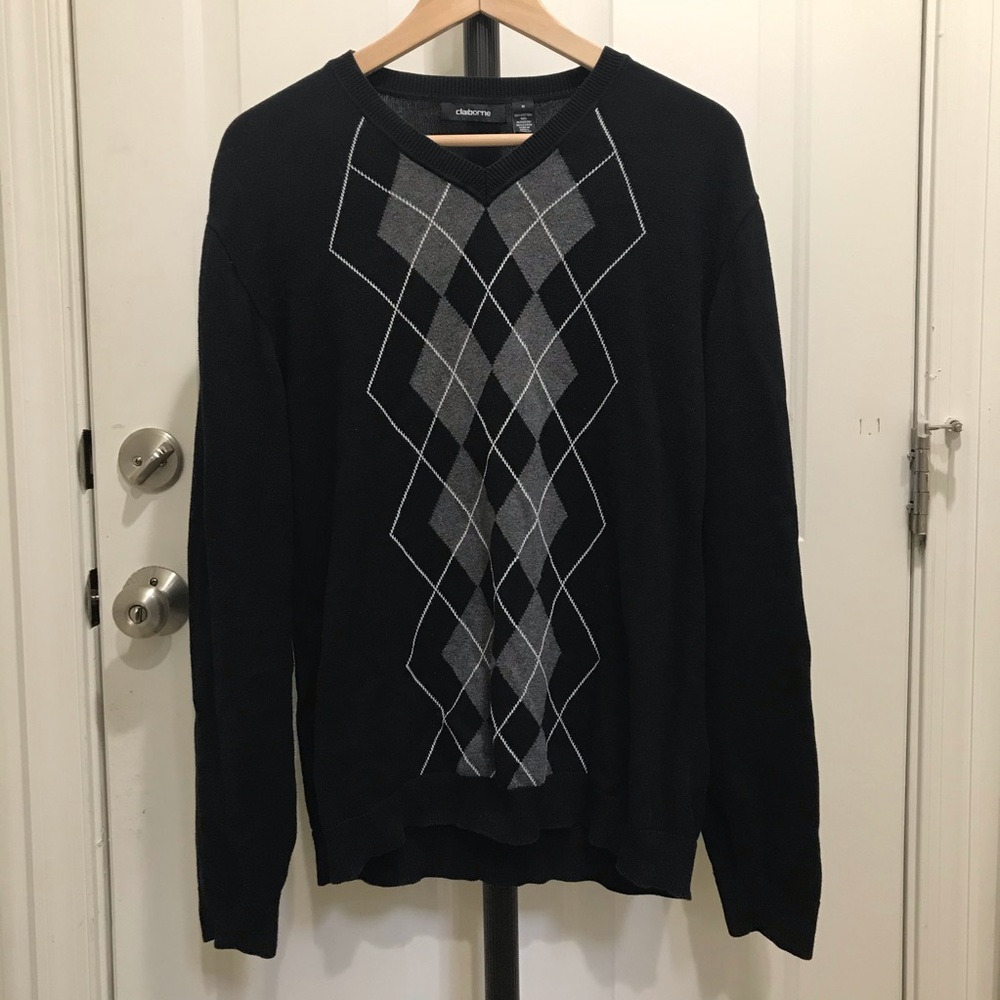Claiborne Checker Pattern Sweater